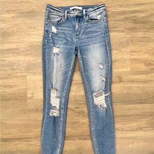 Altar'd State Blue Skinny Distressed Jeans